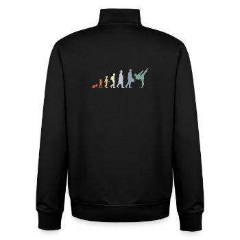 Retro Karateka Evolution - Unisex Organic Zip Sweatshirt by Stanley/Stella - black - Back - AI Model Male 185 light (185cm)