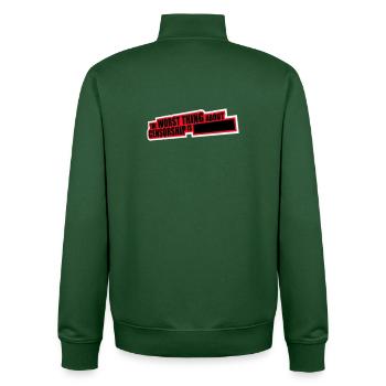 The Worst Thing About Censorship Is Lustig Ironie - Unisex Organic Zip Sweatshirt von Stanley/Stella - Flaschengrün - Hinten - AI Model Male 185 dark (185cm)