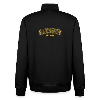 Mannheim Fondée en 2006 - Sweat zippé unisexe en coton bio Stanley/Stella - noir - Dos - AI Model Male 185 light (185cm)