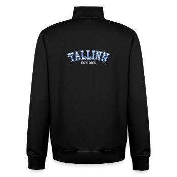 Tallinn Fondé en 2006 - Sweat zippé unisexe en coton bio Stanley/Stella - noir - Dos - AI Model Male 185 light (185cm)
