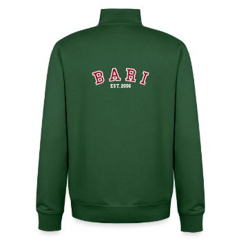 Bari Est 2006 - Sweat zippé unisexe en coton bio Stanley/Stella - vert bouteille - Dos - AI Model Male 185 dark (185cm)