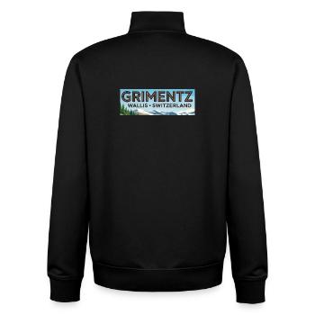 Grimentz Panorama Schweiz - Unisex Organic Zip Sweatshirt von Stanley/Stella - Schwarz - Hinten - AI Model Male 185 light (185cm)