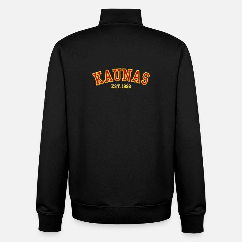 Fondé à Kaunas en 1996 - Sweat zippé unisexe en coton bio Stanley/Stella - noir