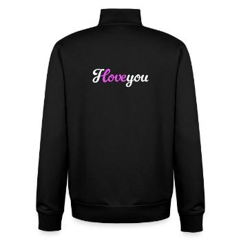 I love you Love Love Declaration Love Wedding - Unisex Organic Zip Sweatshirt by Stanley/Stella - black - Back - AI Model Male 185 light (185cm)