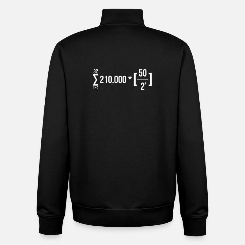 Bitcoin Supply Formel - Unisex Organic Zip Sweatshirt von Stanley/Stella - Schwarz
