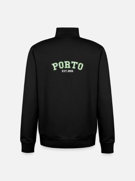 Porto Est. 2006 - Unisex Organic Zip Sweatshirt by Stanley/Stella - black