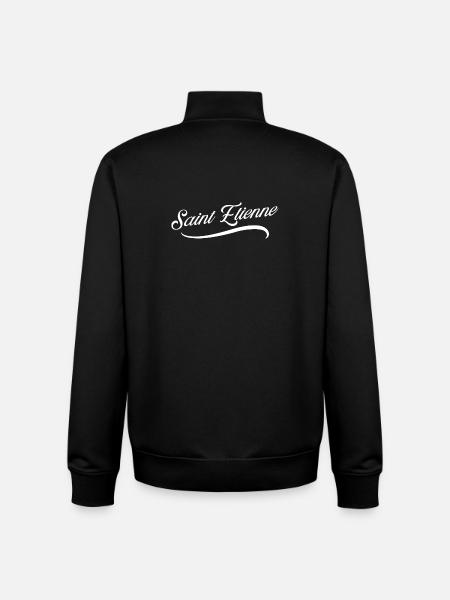Saint Etienne - Sweat zippé unisexe en coton bio Stanley/Stella - noir
