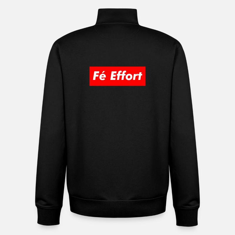 Fé effort - Sweat zippé unisexe en coton bio Stanley/Stella - noir