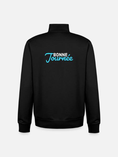bonne journée - Sweat zippé unisexe en coton bio Stanley/Stella - noir