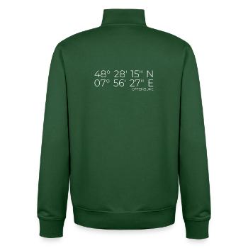 Koordinaten Offenburg - Unisex Organic Zip Sweatshirt von Stanley/Stella - Flaschengrün - Hinten - AI Model Male 185 dark (185cm)