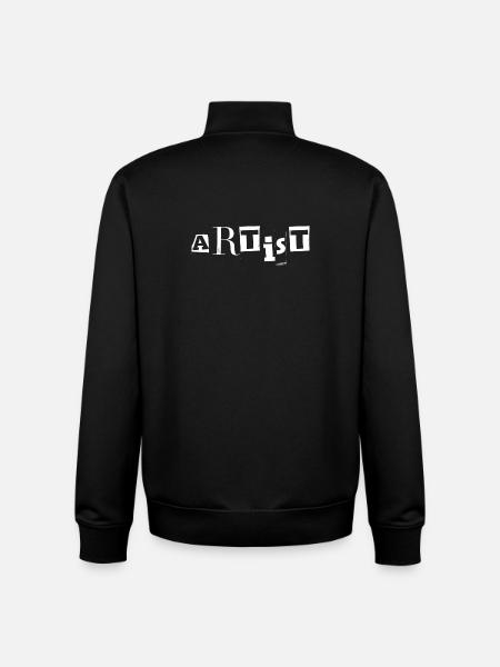 Artist Typography - Unisex Organic Zip Sweatshirt by Stanley/Stella - black