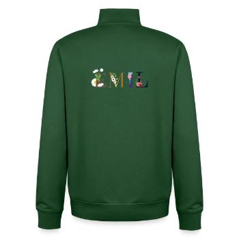 EMIL Name mit Blumen geschmückt - Unisex Organic Zip Sweatshirt von Stanley/Stella - Flaschengrün - Hinten - AI Model Male 185 dark (185cm)