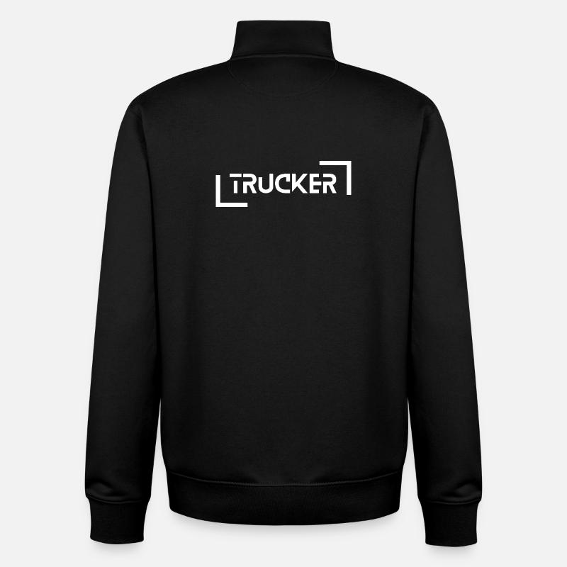 Camionneur - Sweat zippé unisexe en coton bio Stanley/Stella - noir