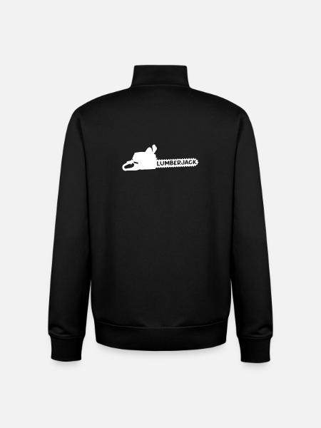 Holzfäller-Motiv mit Axt-Silhouette - Unisex Organic Zip Sweatshirt von Stanley/Stella - Schwarz
