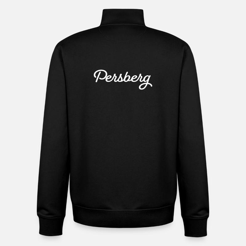 Persberg blanc - Sweat zippé unisexe en coton bio Stanley/Stella - noir