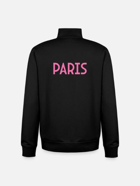 Paris France - Unisex Organic Zip Sweatshirt by Stanley/Stella - black
