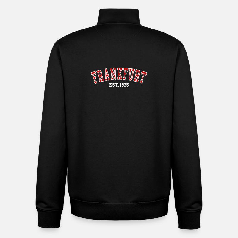 Francfort Est.1975 - Sweat zippé unisexe en coton bio Stanley/Stella - noir