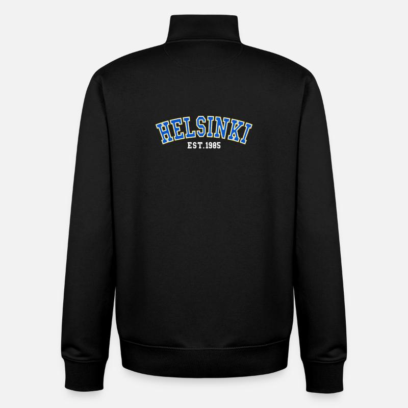 Helsinki est.1985 - Sweat zippé unisexe en coton bio Stanley/Stella - noir