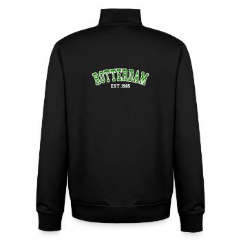 Rotterdam Est.1985 - Unisex Organic Zip Sweatshirt by Stanley/Stella - black - Back - AI Model Male 185 light (185cm)