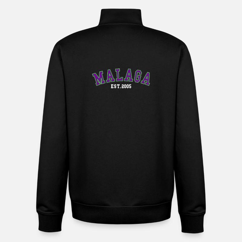 Málaga Est. 2005 - Unisex Organic Zip Sweatshirt von Stanley/Stella - Schwarz