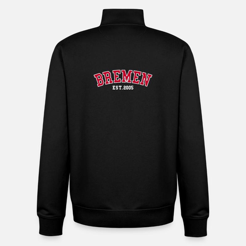 Brême Est. 2005 - Sweat zippé unisexe en coton bio Stanley/Stella - noir