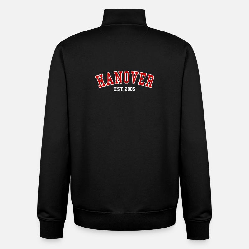 Hanovre Est. 2005 - Sweat zippé unisexe en coton bio Stanley/Stella - noir
