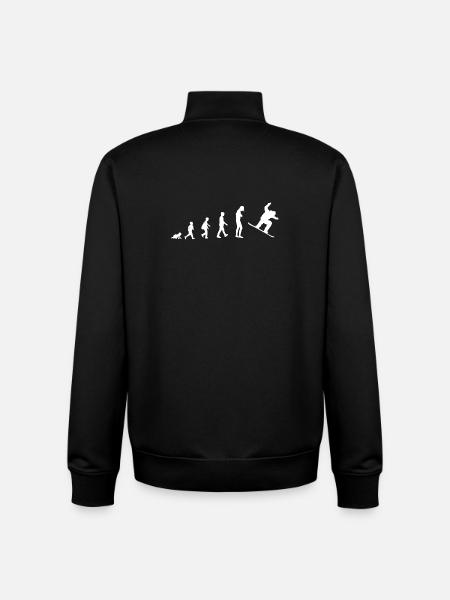 Entwicklung zum Snowboarder / Wintersport - Unisex Organic Zip Sweatshirt von Stanley/Stella - Schwarz