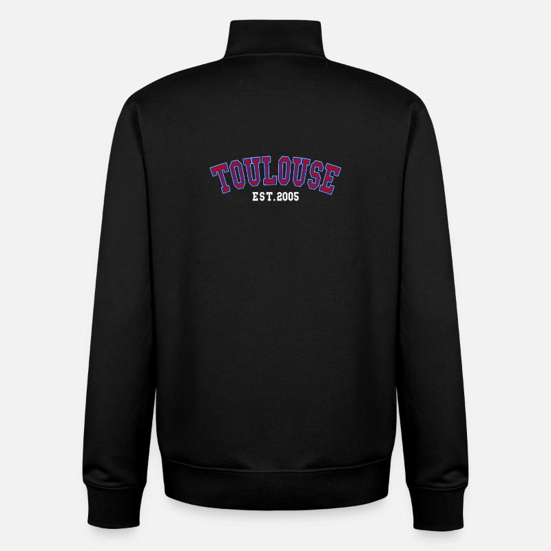 Toulouse Est. 2005 - Sweat zippé unisexe en coton bio Stanley/Stella - noir