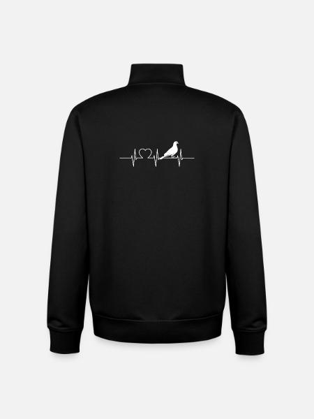 Pigeons Pigeon - Sweat zippé unisexe en coton bio Stanley/Stella - noir