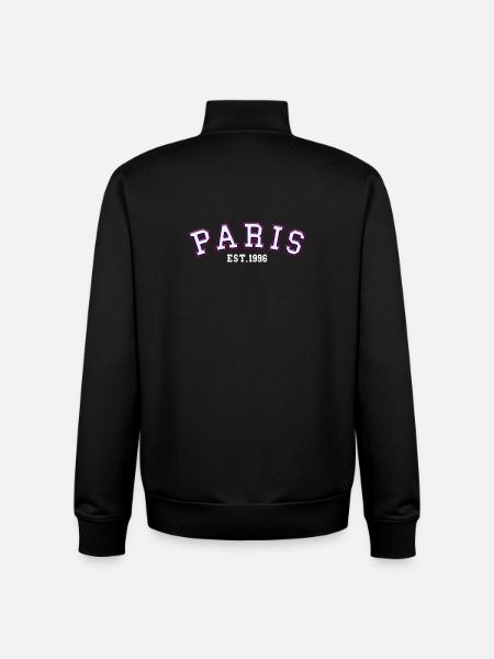 Paris Est. 1996 - Unisex Organic Zip Sweatshirt by Stanley/Stella - black