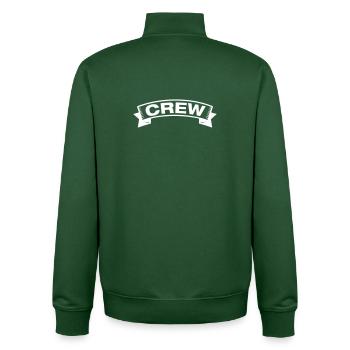 Banderole de l’équipage - Sweat zippé unisexe en coton bio Stanley/Stella - vert bouteille - Dos - AI Model Male 185 dark (185cm)