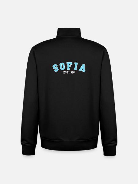 Sofia Est. 1966 - Unisex Organic Zip Sweatshirt by Stanley/Stella - black