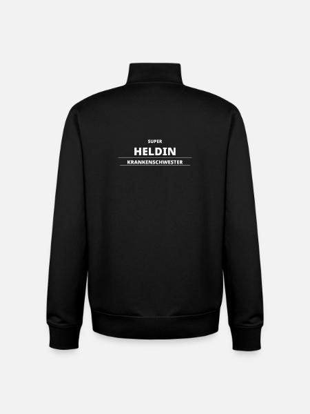 SUPER HELDIN KRANKENSCHWESTER - Unisex Organic Zip Sweatshirt von Stanley/Stella - Schwarz