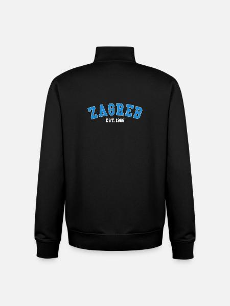 Zagreb Est. 1966 - Unisex Organic Zip Sweatshirt by Stanley/Stella - black