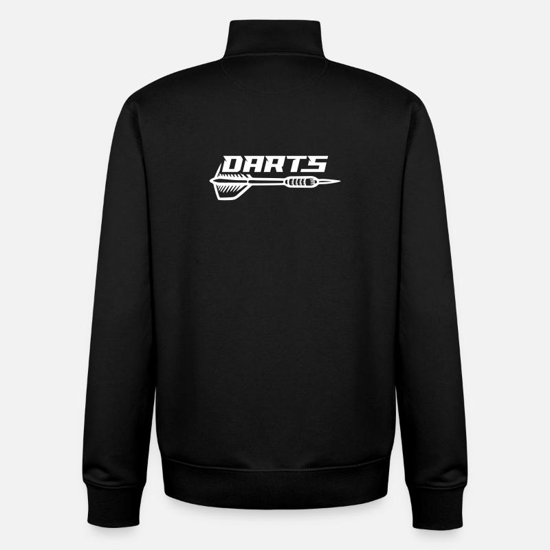 Fléchettes à fléchettes - Sweat zippé unisexe en coton bio Stanley/Stella - noir