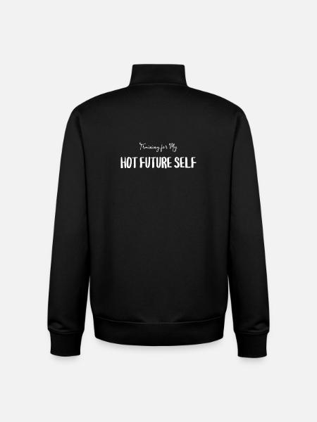 Gym Motivation Quote - Future Self - Unisex Organic Zip Sweatshirt by Stanley/Stella - black