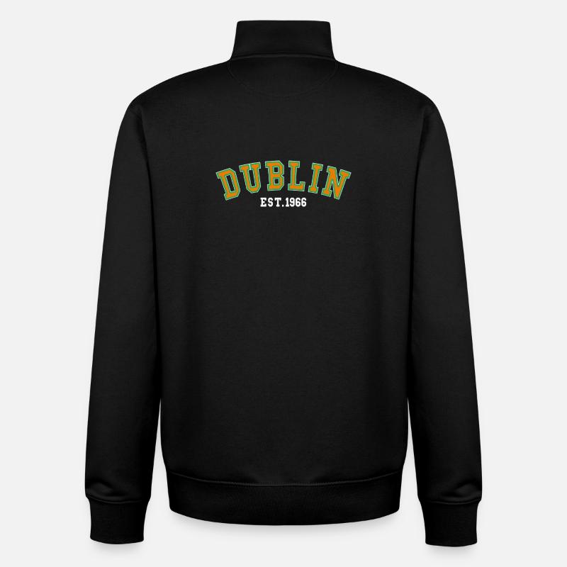 Dublin Est. 1966 - Unisex Organic Zip Sweatshirt by Stanley/Stella - black