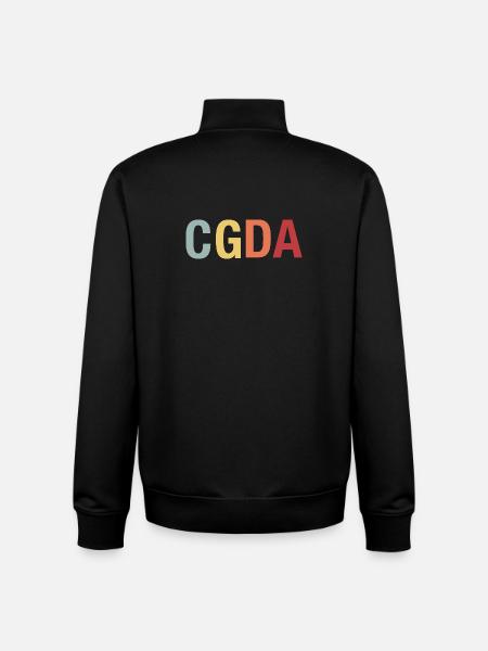 CGDA viola tuning string musician retro - Unisex Organic Zip Sweatshirt by Stanley/Stella - black