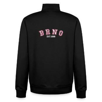 Brno Fondé en 2006 - Sweat zippé unisexe en coton bio Stanley/Stella - noir - Dos - AI Model Male 185 light (185cm)