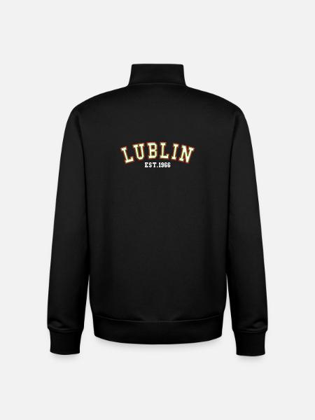 Lublin fondée en 1966 - Sweat zippé unisexe en coton bio Stanley/Stella - noir