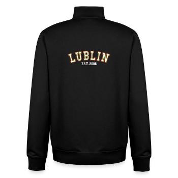 Lublin Fondée en 2006 - Sweat zippé unisexe en coton bio Stanley/Stella - noir - Dos - AI Model Male 185 light (185cm)