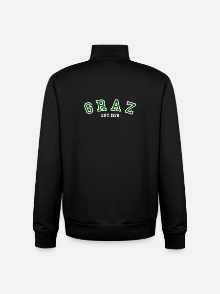 Graz Est. 1976 - Unisex Organic Zip Sweatshirt by Stanley/Stella - black