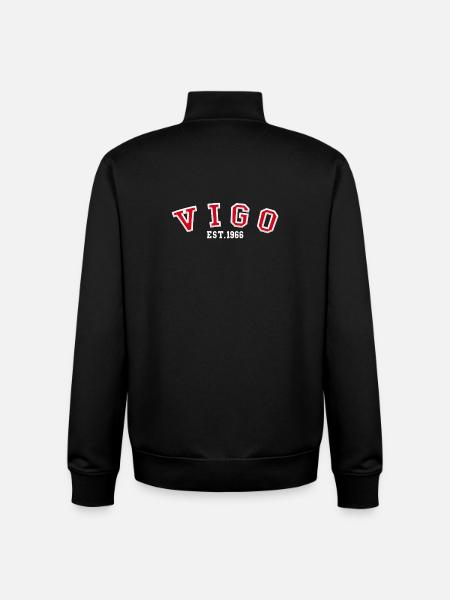 Vigo Fondée en 1966 - Sweat zippé unisexe en coton bio Stanley/Stella - noir