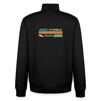 PACE STUMBLE SOAR - Unisex Organic Zip Sweatshirt by Stanley/Stella - black - Back - AI Model Male 185 light (185cm)