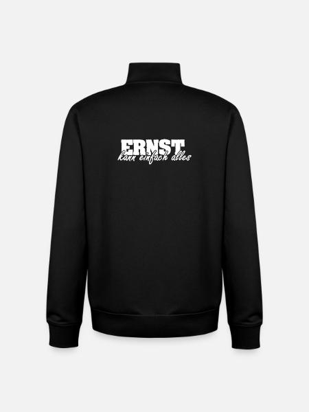 Spruch Ernst - Unisex Organic Zip Sweatshirt von Stanley/Stella - Schwarz