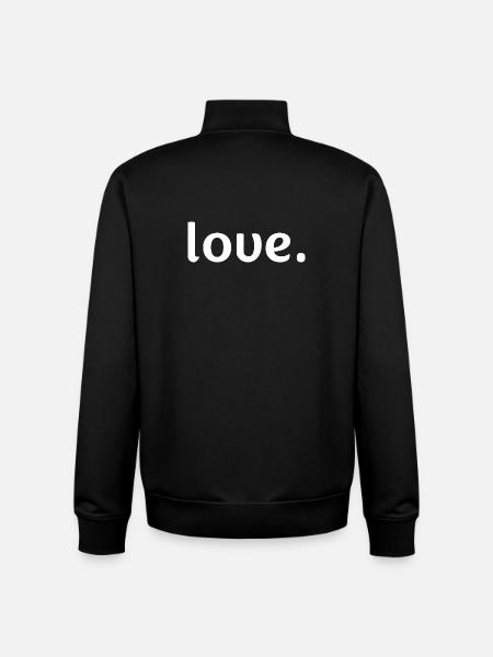love. - Unisex Organic Zip Sweatshirt von Stanley/Stella - Schwarz