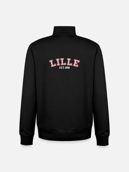 Lille Est. 1996 - Unisex Organic Zip Sweatshirt by Stanley/Stella - black