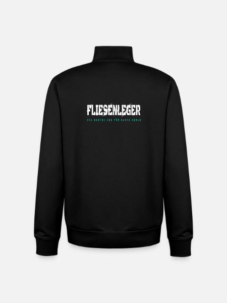 Fliesenleger Design - Unisex Organic Zip Sweatshirt von Stanley/Stella - Schwarz