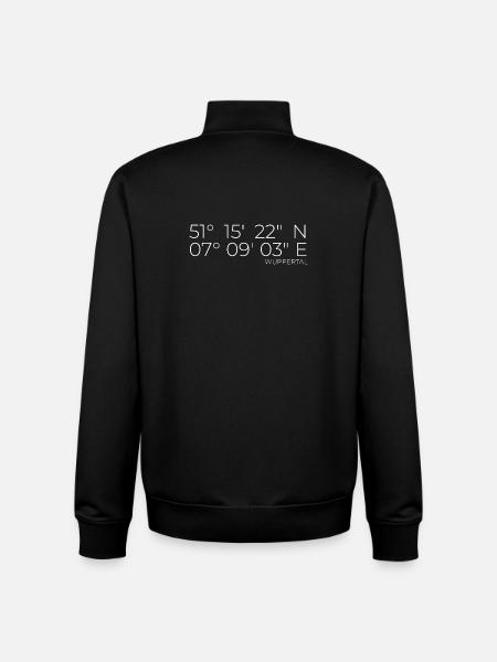 Coordinates Wuppertal - Unisex Organic Zip Sweatshirt by Stanley/Stella - black