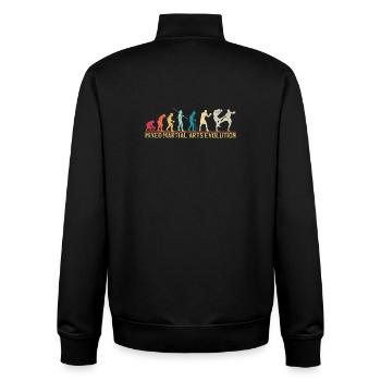 Arts martiaux mixtes Evolution Design - Sweat zippé unisexe en coton bio Stanley/Stella - noir - Dos - AI Model Male 185 light (185cm)
